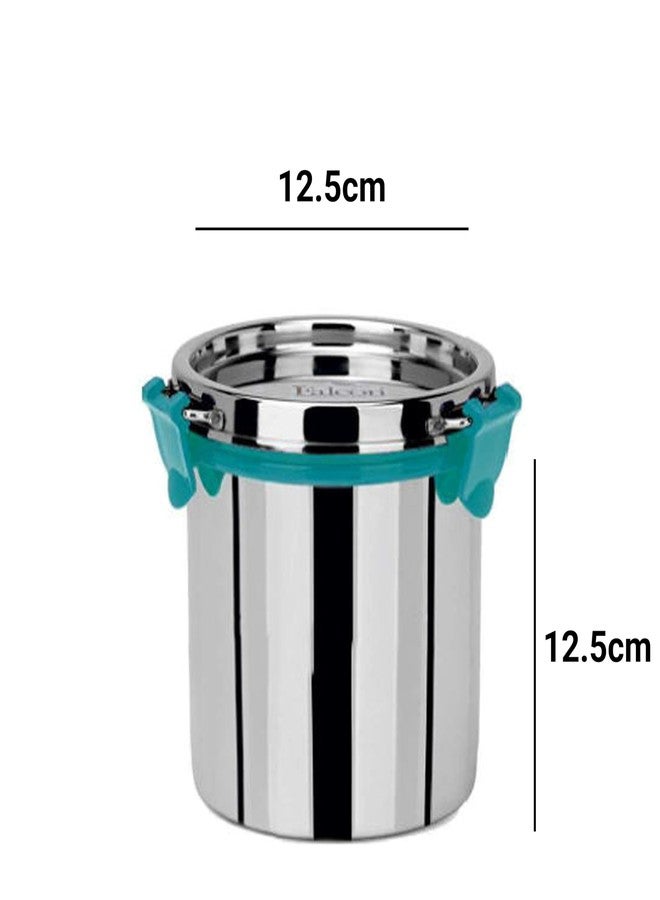 PDDFALCON EcoNxt Max Stainless Steel Lunch Box Set, 100% Leak-Proof Microwave-Safe, BIS Certified, Jindal Seal & Made in India Lunch Box-Sea Green (1050ml) - Image 2